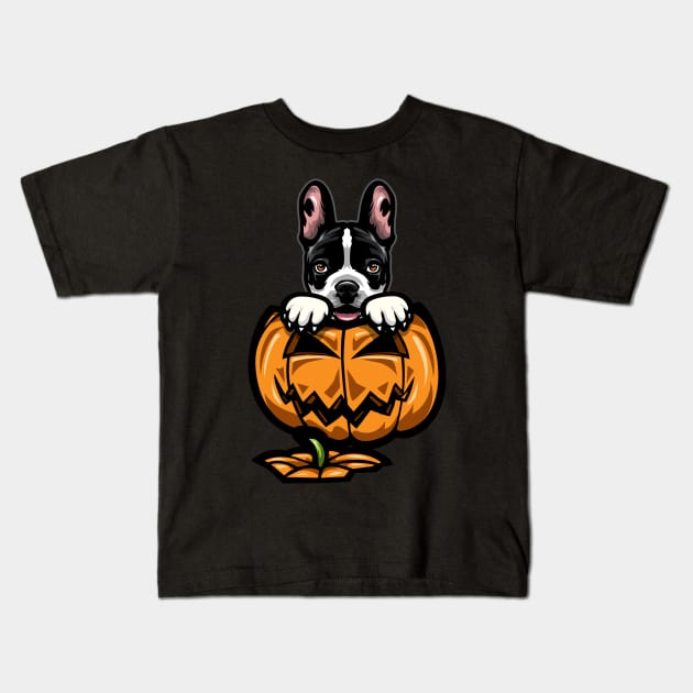 French Bulldog Pumpkin Pumpkin Kids T-Shirt by IPRINT